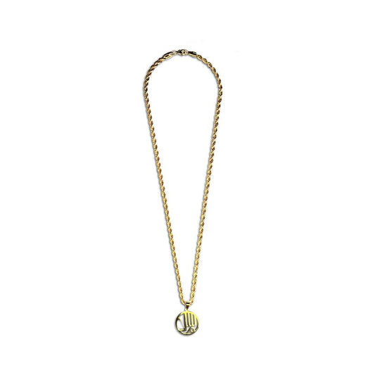 Salam Wide Yellow Gold Pendant Necklace